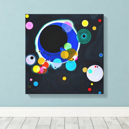 Kandinsky Mehrere Kreise Canvas Print Leinwanddruck (Insitu (Holzboden))
