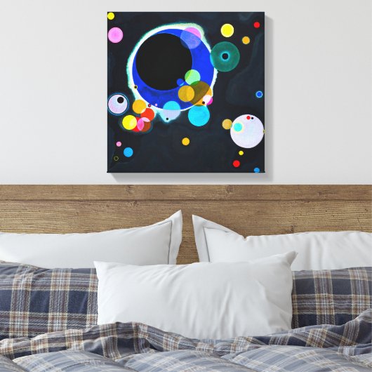 Kandinsky Mehrere Kreise Canvas Print Leinwanddruck (Insitu (Schlafzimmer))