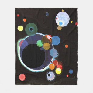 Kandinsky - Mehrere Kreise Fleecedecke
