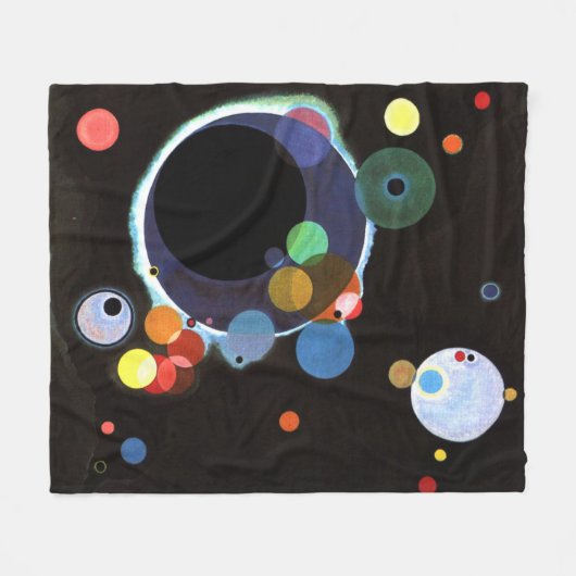 Kandinsky - Mehrere Kreise Fleecedecke (Vorderseite (Horizontal))
