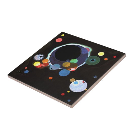 Kandinsky - Mehrere Kreise Fliese (Seite)