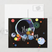 Kandinsky - Mehrere Kreise - Happy Birthday Postkarte (Vorne/Hinten)