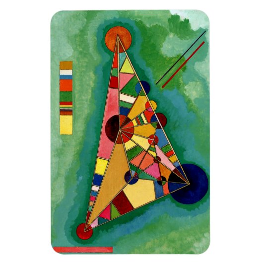 Kandinsky - mehrfarbiges Dreieck Magnet (Vertikal)