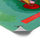 Kandinsky - mehrfarbiges Dreieck Poster (Ecke)