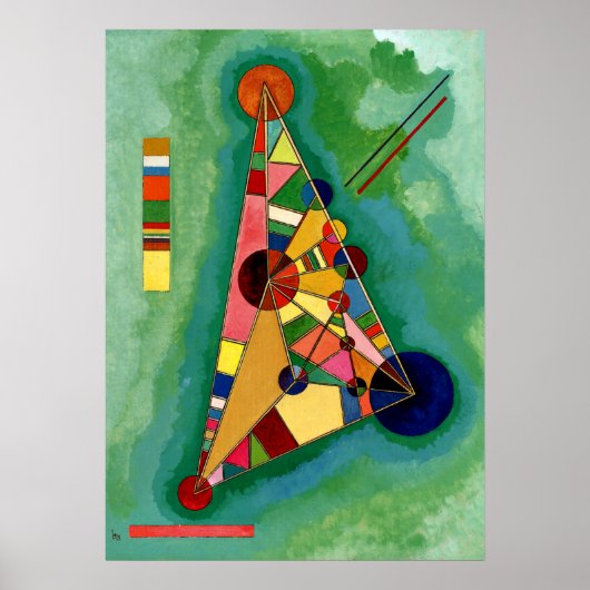 Kandinsky - mehrfarbiges Dreieck Poster (Vorne)