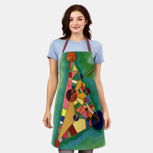 Kandinsky - mehrfarbiges Dreieck, Schürze (Getragen)