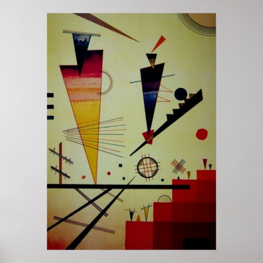 Kandinsky Merry Structure Abstrakte Malerei Poster (Vorne)