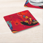 Kandinsky Mit und Gegen Abstrakte Malerei Rechteckiger Pappuntersetzer (angewinkelt)