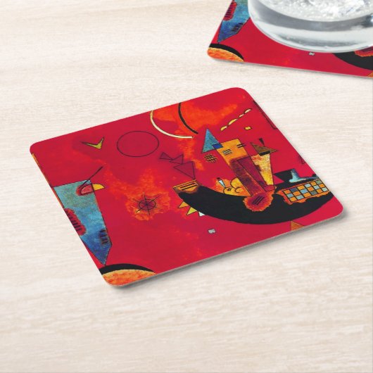 Kandinsky Mit und Gegen Abstrakte Malerei Rechteckiger Pappuntersetzer (angewinkelt)