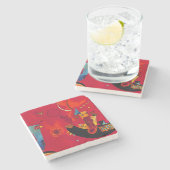 Kandinsky Mit und Gegen Abstrakte Malerei Steinuntersetzer (Seitenansicht)