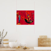 Kandinsky Mit und Gegen Abstraktes Malplakat Poster (Küche)