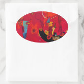 Kandinsky Mit und Gegen Ovaler Aufkleber (Tasche)