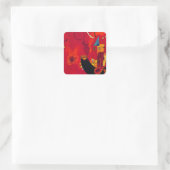 Kandinsky Mit und Gegen Quadratischer Aufkleber (Tasche)