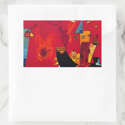 Kandinsky Mit und Gegen Rechteckiger Aufkleber (Tasche)