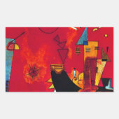 Kandinsky Mit und Gegen Rechteckiger Aufkleber (Vorderseite)