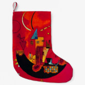 Kandinsky Mit und Gegen Red Abstract Painting Kleiner Weihnachtsstrumpf (Vorderseite)