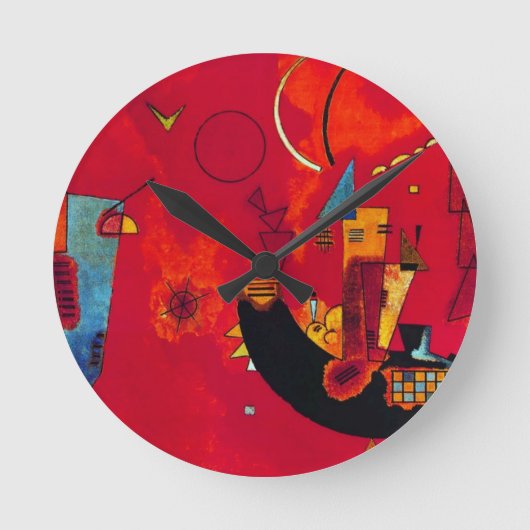 Kandinsky MIT und Gegen Runde Wanduhr (Vorderseite)