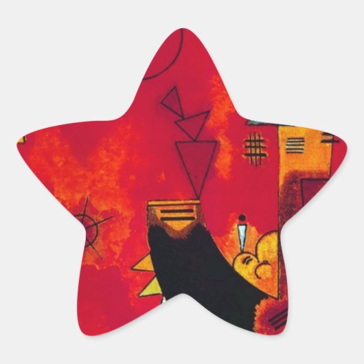Kandinsky Mit und Gegen Stern-Aufkleber (Vorderseite)