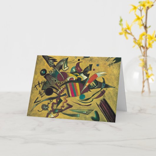 Kandinsky moderne Absract Expressionist-Grafik Karte (Gelbe Blume)