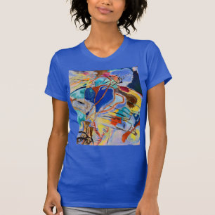 Kandinsky Moderne Abstrakte Malerei Art Royal Blue T-Shirt