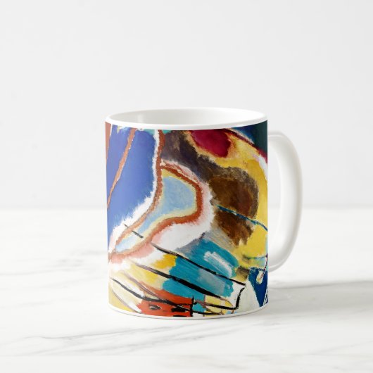 Kandinsky Moderne Abstrakte Malerei Kunst Kaffeetasse (VorderseiteRechts)