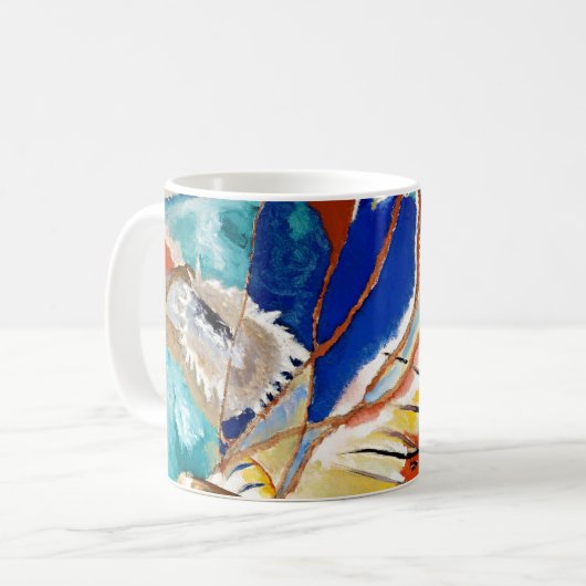 Kandinsky Moderne Abstrakte Malerei Kunst Kaffeetasse (Vorderseite Links)