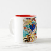 Kandinsky Moderne Abstrakte Malerei Kunst Zweifarbige Tasse (Vorderseite Links)