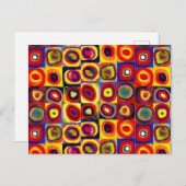 Kandinsky Moderne Quadrate Circles farbig Postkarte (Vorne/Hinten)