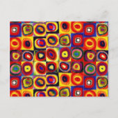 Kandinsky Moderne Quadrate Circles farbig Postkarte (Vorderseite)