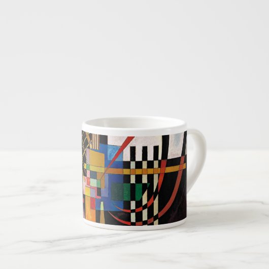 Kandinsky Modernes abstraktes expressionistisches  Espressotasse (Vorderseite Rechts)