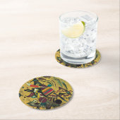 Kandinsky Modernes abstraktes expressionistisches  Runder Pappuntersetzer (Vor Ort)