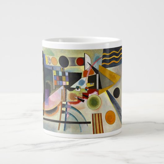 Kandinsky Modernes Abstraktes Kunstwerk Jumbo-Tasse (Vorderseite)