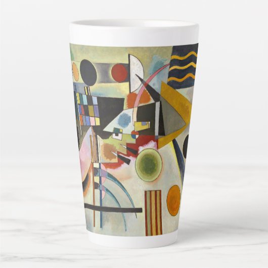 Kandinsky Modernes Abstraktes Kunstwerk Milchtasse (Vorderseite)