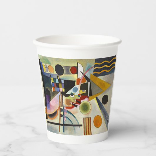 Kandinsky Modernes Abstraktes Kunstwerk Pappbecher (Vorderseite)