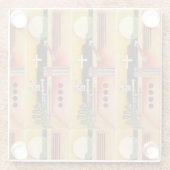 Kandinsky Modernes Abstraktes Malwerk Glasuntersetzer (Rückseite)