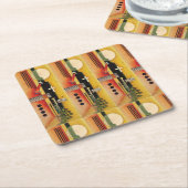 Kandinsky Modernes Abstraktes Malwerk Rechteckiger Pappuntersetzer (angewinkelt)