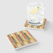 Kandinsky Modernes Abstraktes Malwerk Steinuntersetzer (Seitenansicht)