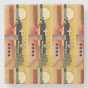 Kandinsky Modernes Abstraktes Malwerk Steinuntersetzer