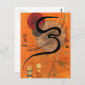 Kandinsky - Mood Line, bunte abstrakte Kunst, Postkarte (Vorne/Hinten)