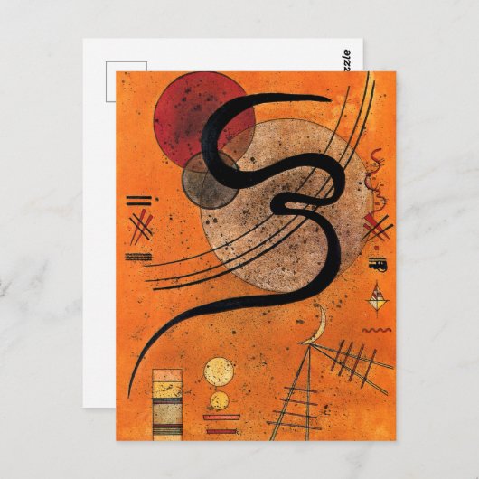 Kandinsky - Mood Line, bunte abstrakte Kunst, Postkarte (Vorne/Hinten)