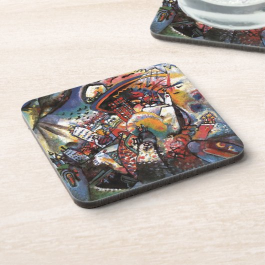 Kandinsky Moscow I Cityscape Abstrakt Art Getränkeuntersetzer (Linke Seite)