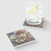 Kandinsky Moscow I Cityscape Abstrakt Art Steinuntersetzer (Seitenansicht)