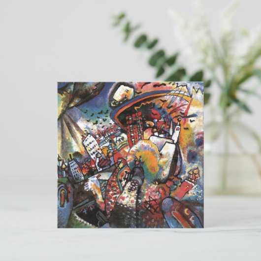 Kandinsky Moscow I Cityscape Abstrakt Black Card (Stehend Vorderseite)