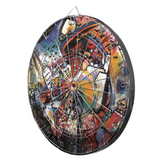 Kandinsky Moscow I Cityscape Abstrakte Malerei Dartscheibe (Vorderseite rechts)