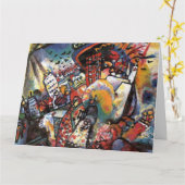 Kandinsky Moscow I Cityscape Abstrakte Malerei Karte (Gelbe Blume)