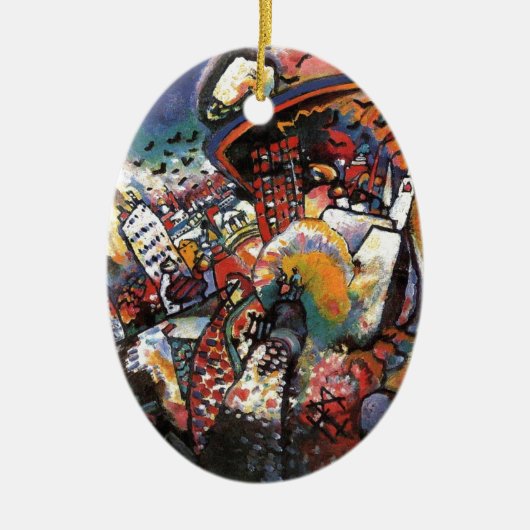 Kandinsky Moscow I Cityscape Abstrakte Malerei Keramikornament (Vorne)