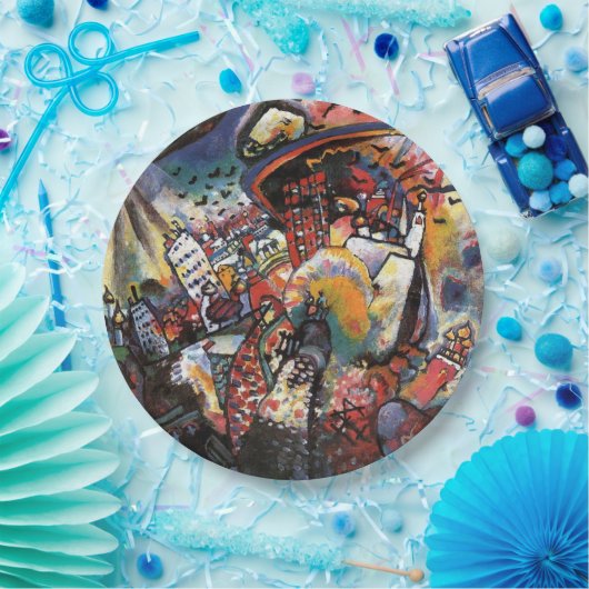 Kandinsky Moscow I Cityscape Abstrakte Malerei Pappteller (Party)