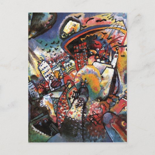 Kandinsky Moscow I Cityscape Abstrakte Malerei Postkarte (Vorderseite)