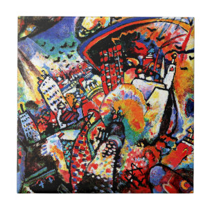 Kandinsky - Moskau I, farbenfrohe Stadtansicht Fliese