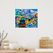 Kandinsky - Moskau, Zubovskaya-Platz, Studie Poster (Küche)